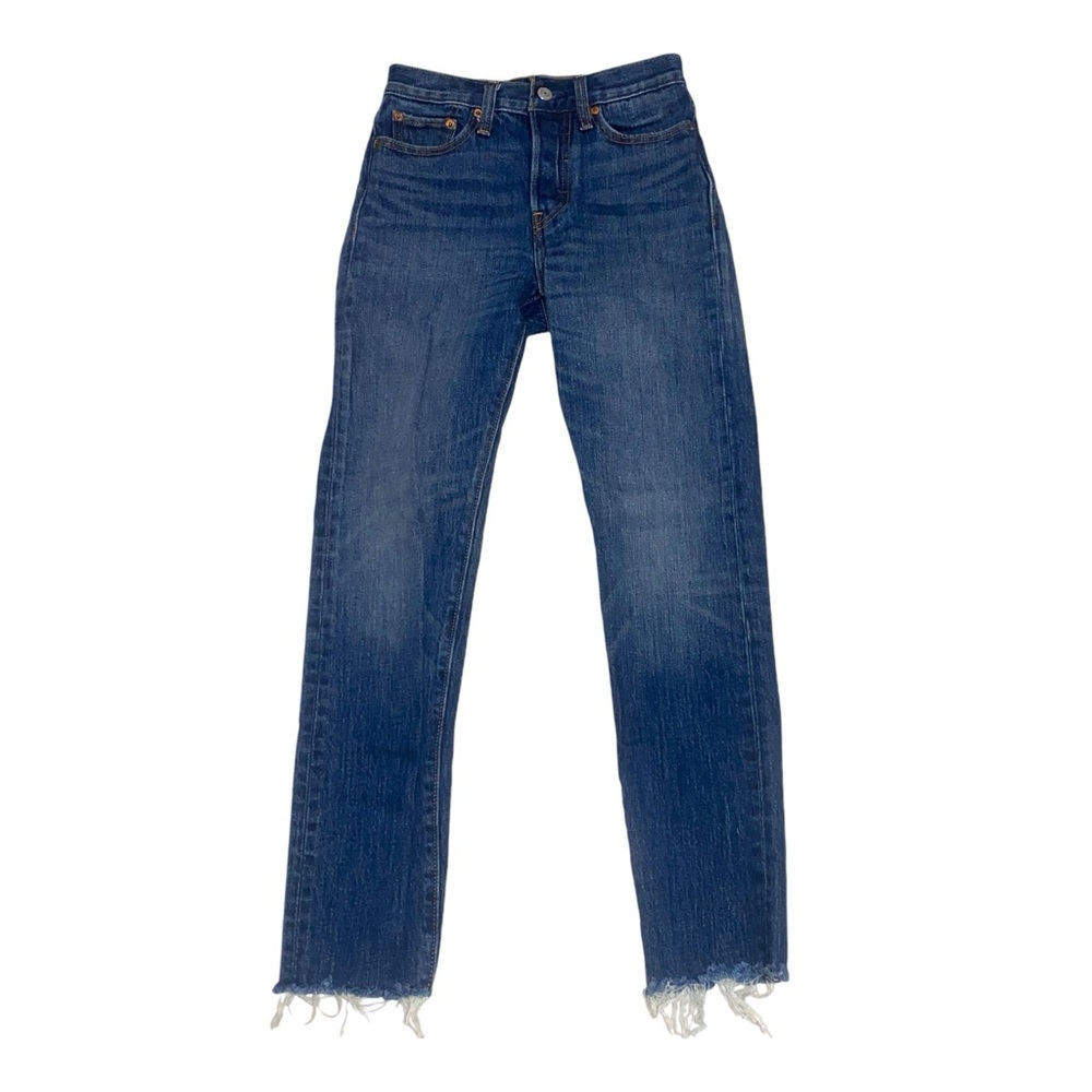 Levi’s 501 Selvedge  White Cone Mill denim skinny fit sz 24 medium wash jeans